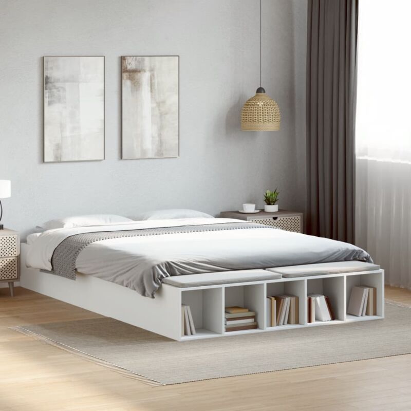 Cadre de lit sans matelas blanc 160x200 cm vidaXL