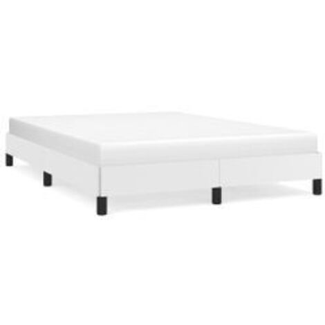 Cadre de lit Blanc 140x190 Similicuir