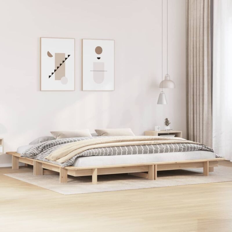 Vidaxl - Cadre de lit sans matelas 180x200 cm bois massif de pin