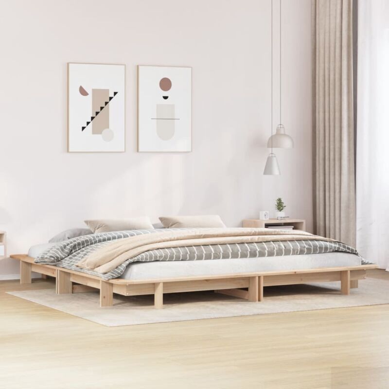 Vidaxl - Cadre de lit sans matelas 200x200 cm bois massif de pin