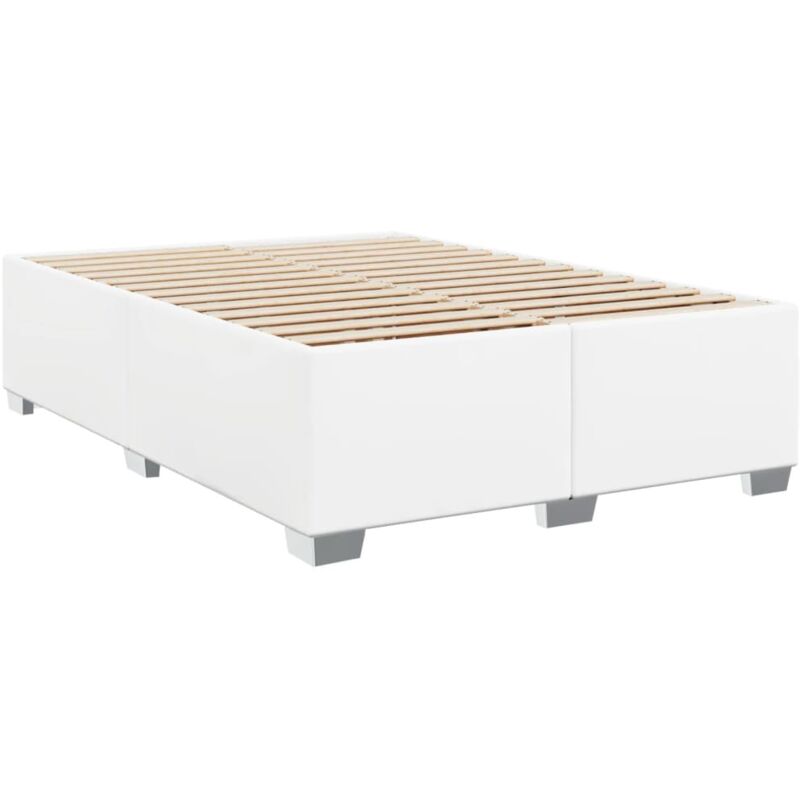 Cadre de lit sans matelas blanc 140x190 cm similicuir vidaXL