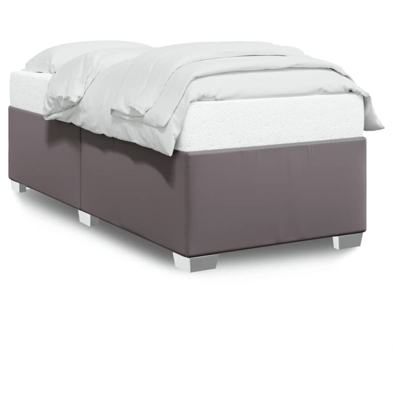 Vidaxl - Cadre de lit Gris 90x190 cm Similicuir