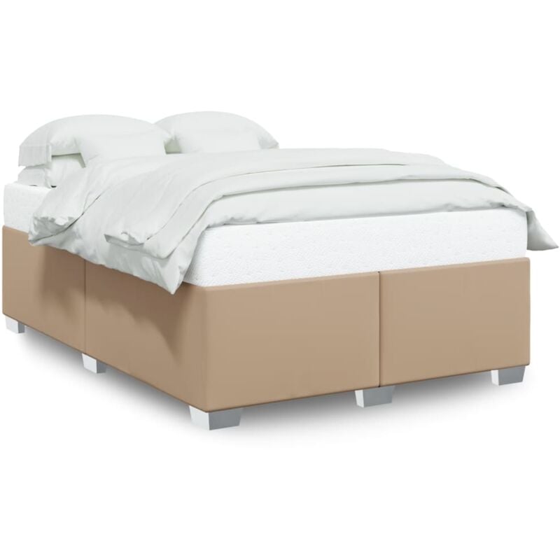Vidaxl - Cadre de lit Cappuccino 140x190 cm Similicuir