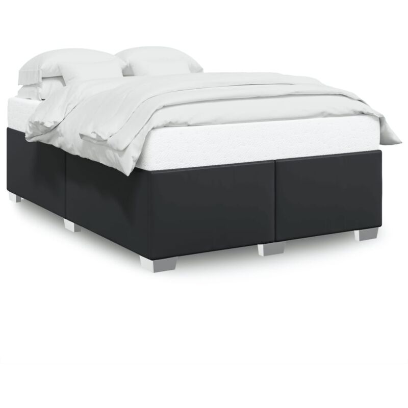 Cadre de lit Noir 140x190 cm Similicuir