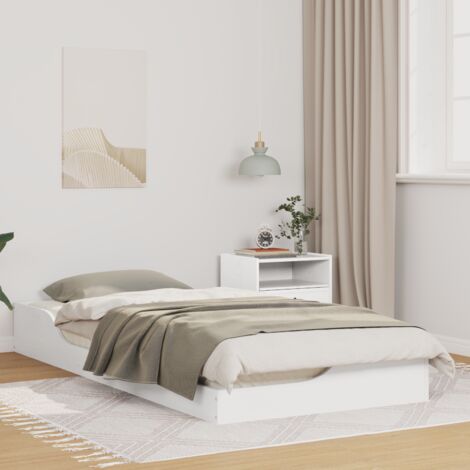 Cadre de lit Blanc 90 x 200 cm Pin massif vidaXL