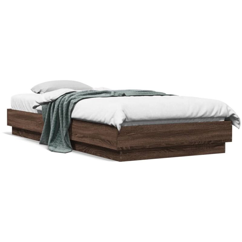 Vidaxl - Cadre de lit chêne marron 100x200 cm bois d'ingénierie