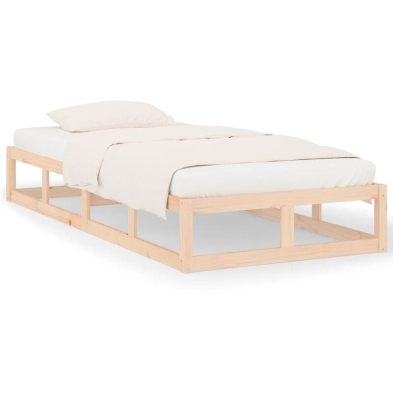 Cadre de lit 75x190 cm Petit simple Bois massif