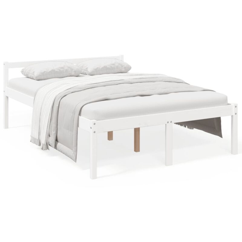 Vidaxl - Lit pour personne âgée blanc 140x200 cm bois de pin massif