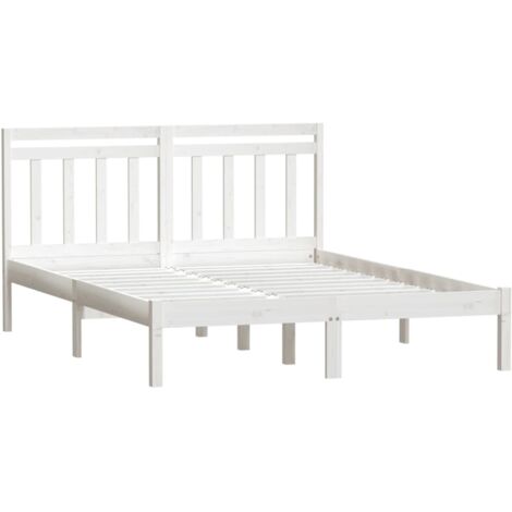 Cadre de Lit Bois Massif Simple Adulte Chambre Multicolore Multi-taille vidaXL