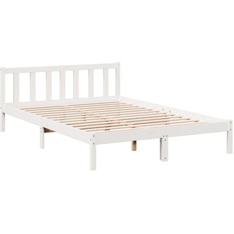 Cadre de lit extra long sans matelas 140x220 cm bois massif pin Vidaxl