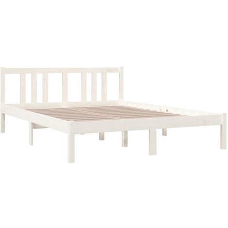 vidaXL Cadre de Lit Bois Massif Base Adulte Chambre Multicolore Multi-taille