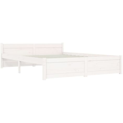 vidaXL Cadre de Lit Bois Massif Adulte Sommier Maison Multicolore Multi-taille