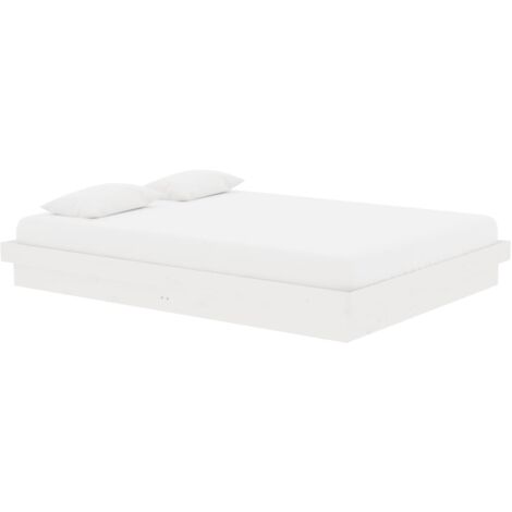 vidaXL Cadre de Lit Bois Massif Adulte Sommier Maison Multicolore Multi-taille