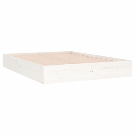 vidaXL Cadre de Lit Bois Massif Adulte Sommier Maison Multicolore Multi-taille