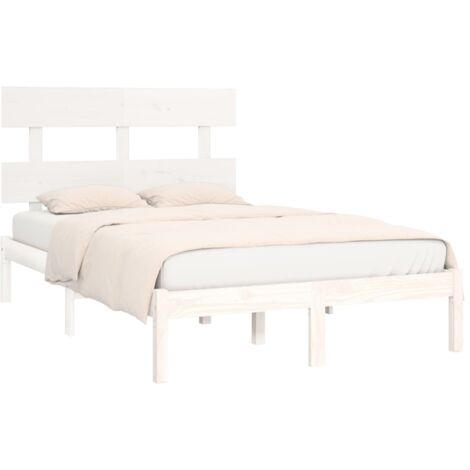 vidaXL Cadre de Lit Bois Massif Adulte Sommier Maison Multicolore Multi-taille