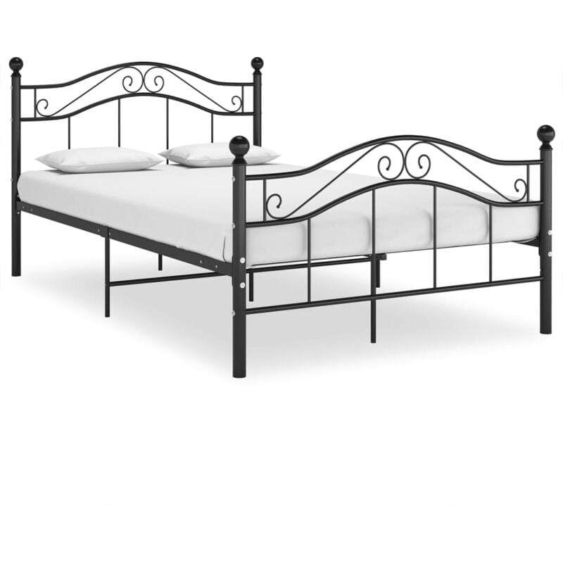Vidaxl - Cadre de lit Noir Métal 120x200 cm