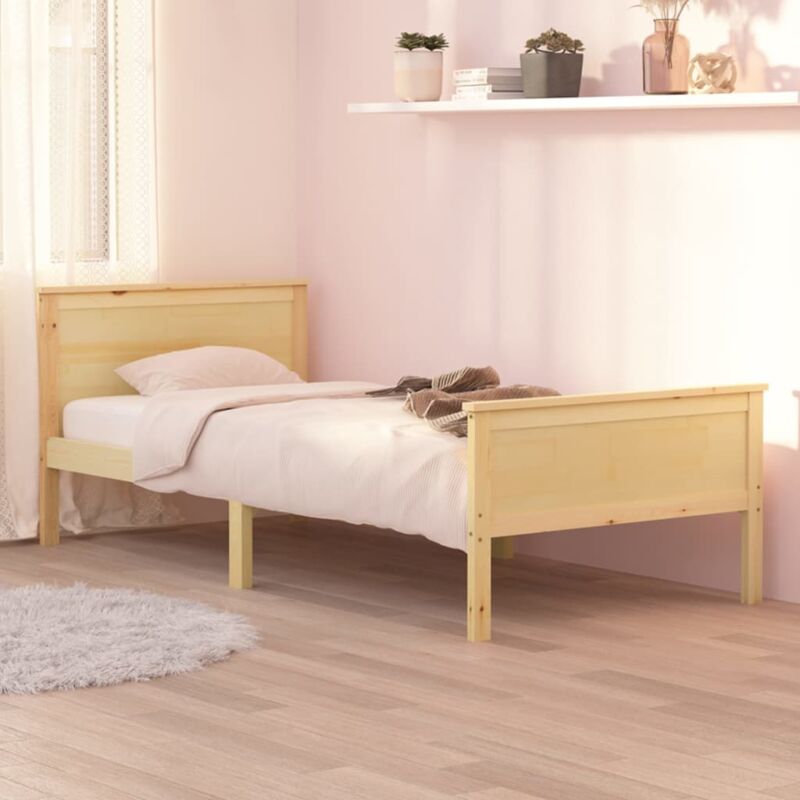 Vidaxl - Cadre de lit sans matelas bois de pin massif 90x200 cm