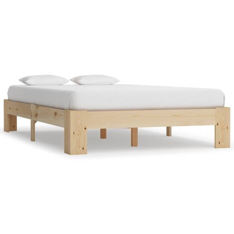 Cadre de lit Bois de pin massif 120 x 200 cm