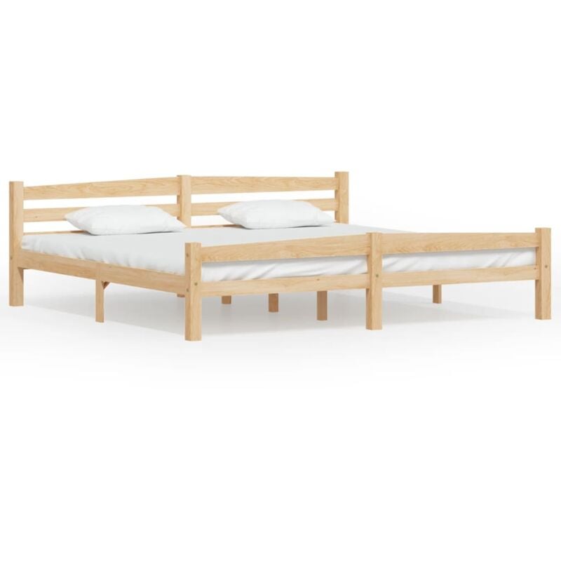 Vidaxl - Cadre de lit Blanc Bois de pin massif 200x200 cm