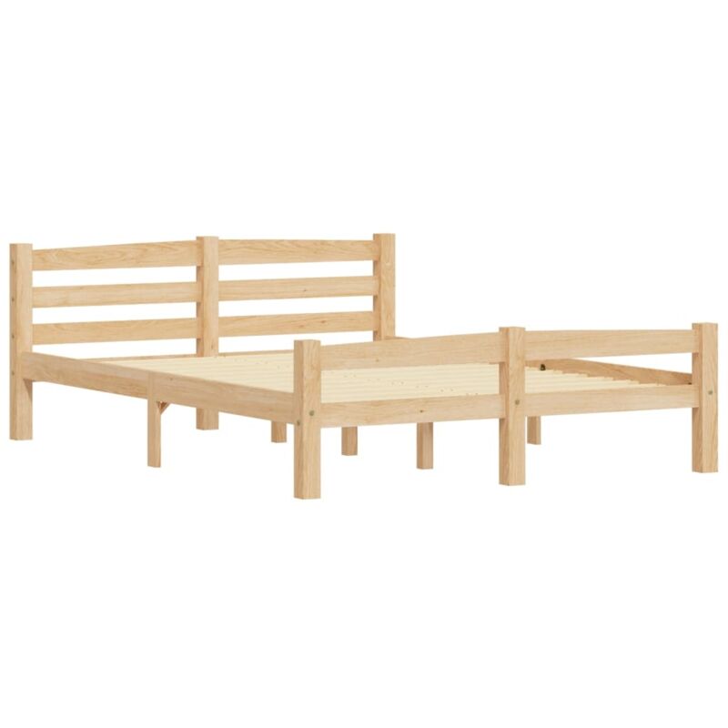 Vidaxl - Cadre de lit de pin massif Bois 140x200 cm