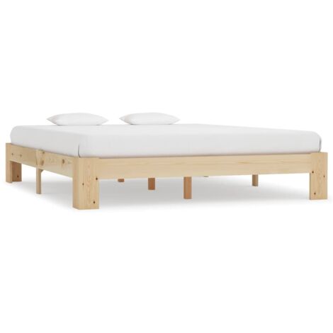 Cadre de lit Bois de pin massif 160 x 200 cm - 283284