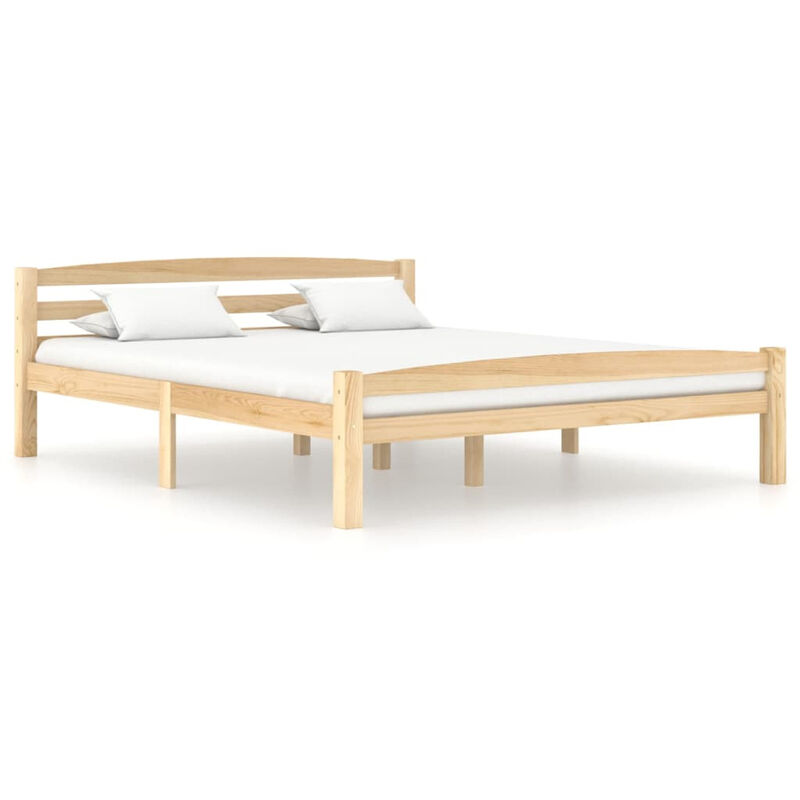Cadre de lit Bois de pin massif 160x200 cm