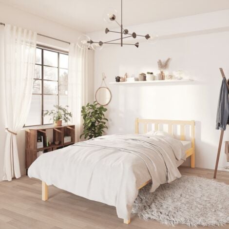 Cadre de lit bois de pin massif 90x190 cm simple vidaXL