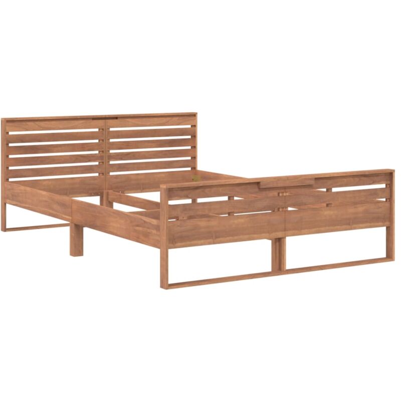 Cadre de lit Bois de teck massif 140x200 cm