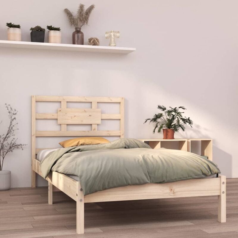Vidaxl - Cadre de lit bois massif 90x190 cm simple