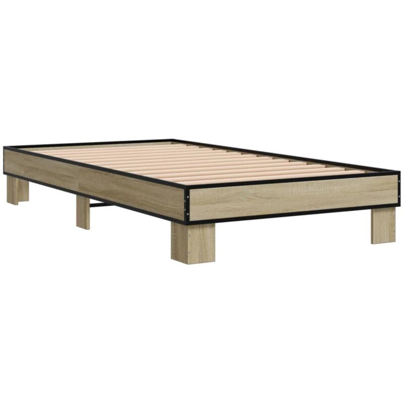 Vidaxl - Cadre de lit sans matelas chêne sonoma 90x200 cm