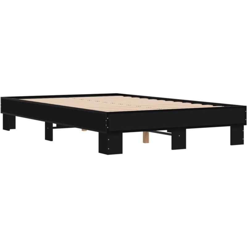 Cadre de lit sans matelas noir 135x190 cm Vidaxl