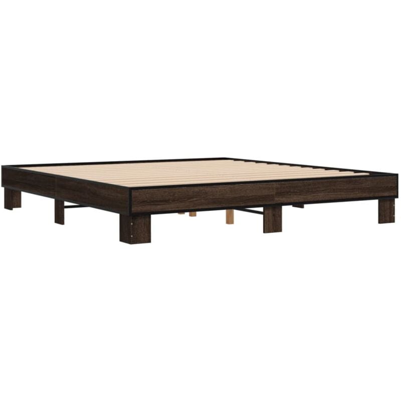 Vidaxl - Cadre de lit sans matelas chêne marron 160x200 cm