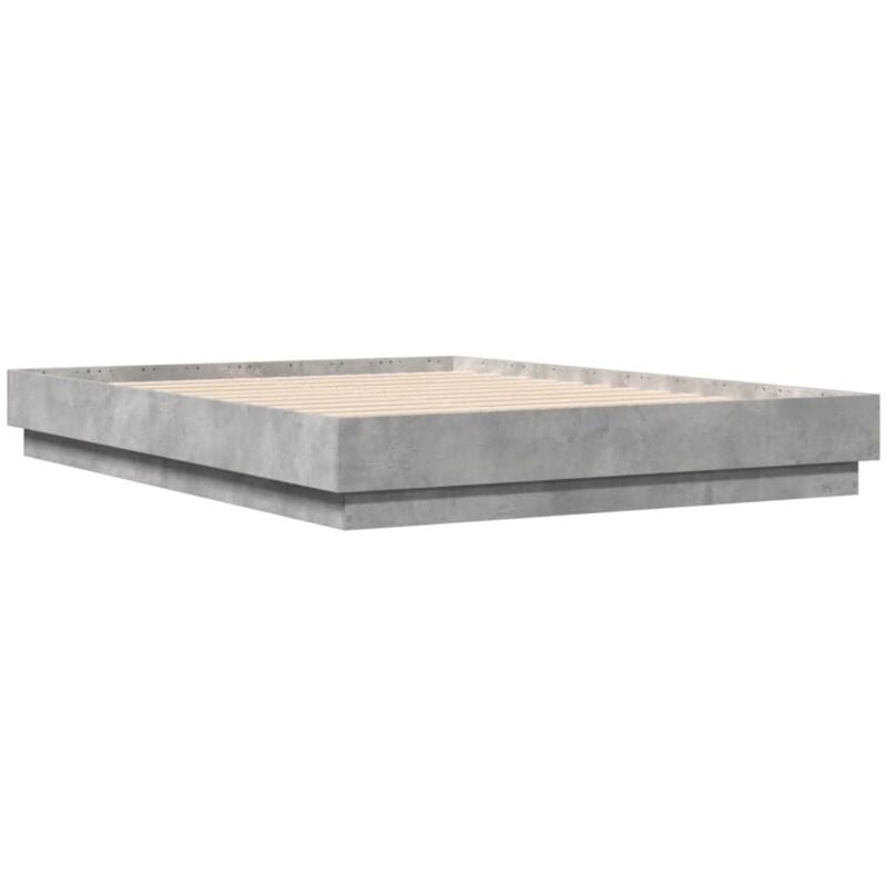 Vidaxl - Cadre de lit sans matelas gris béton 140x190 cm