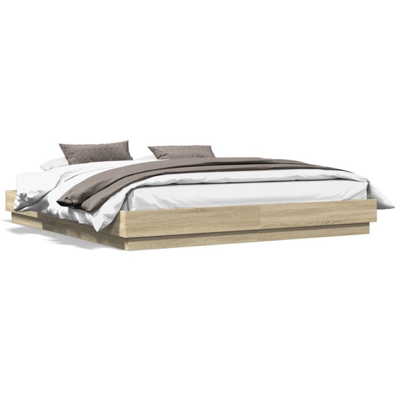 Vidaxl - Cadre de lit chêne sonoma 180x200 cm bois d'ingénierie