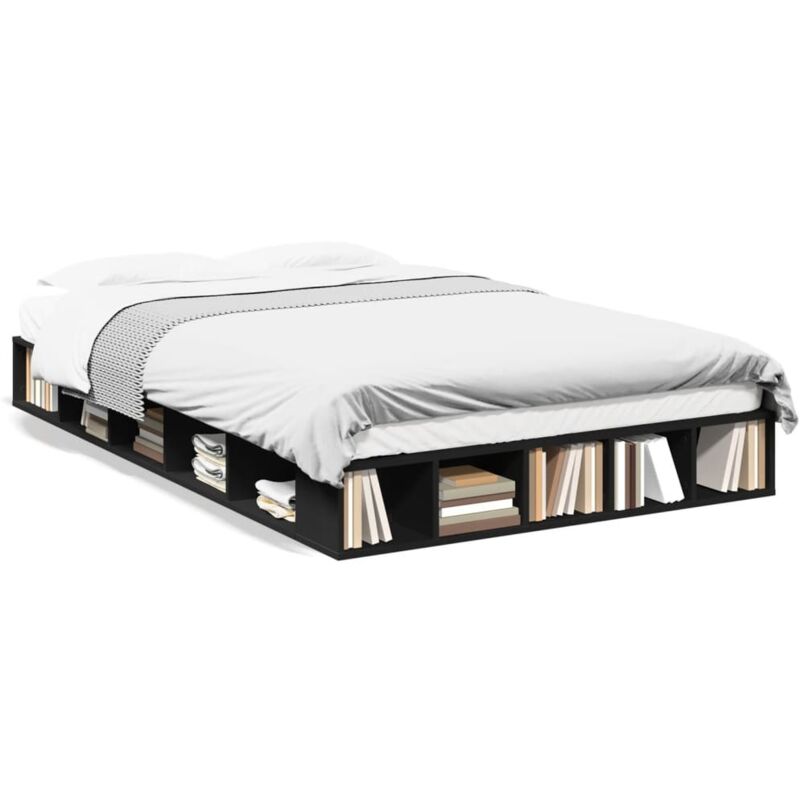 Cadre de lit sans matelas noir 120x190 cm Vidaxl