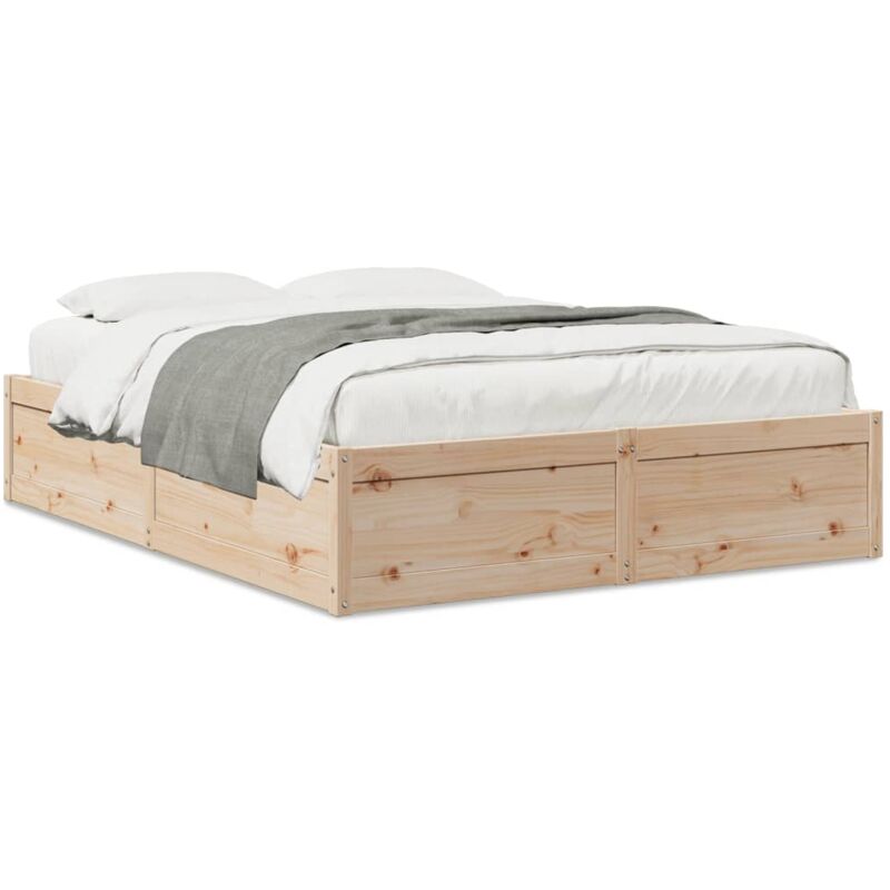 Vidaxl - Cadre de lit sans matelas 140x190 cm bois de pin massif