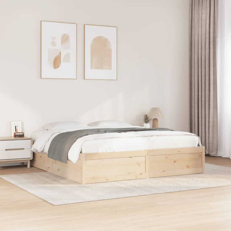 Vidaxl - Cadre de lit sans matelas 180x200 cm bois massif de pin