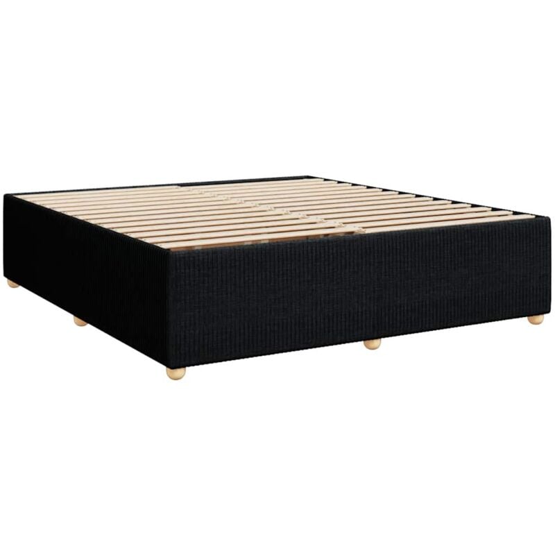 Vidaxl - Cadre de lit sans matelas noir 180x200 cm tissu