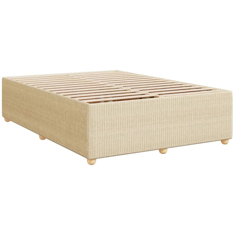 Vidaxl - Cadre de lit sans matelas crème 160x200 cm tissu