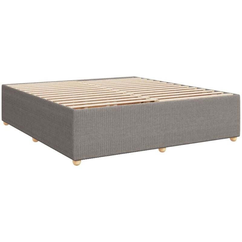 Vidaxl - Cadre de lit sans matelas taupe 200x200 cm tissu
