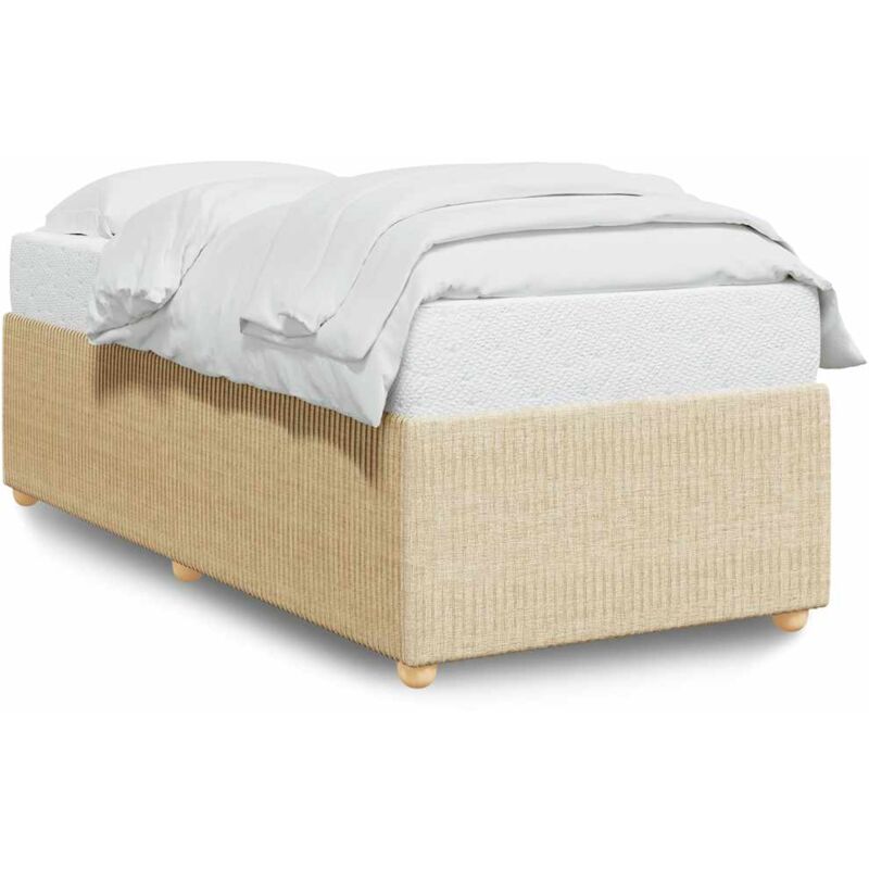 Vidaxl - Cadre de lit Crème 90 x 200 cm Tissu