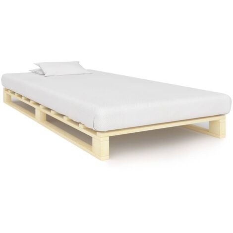Cadre de lit de palette Bois de pin massif 100 x 200 cm