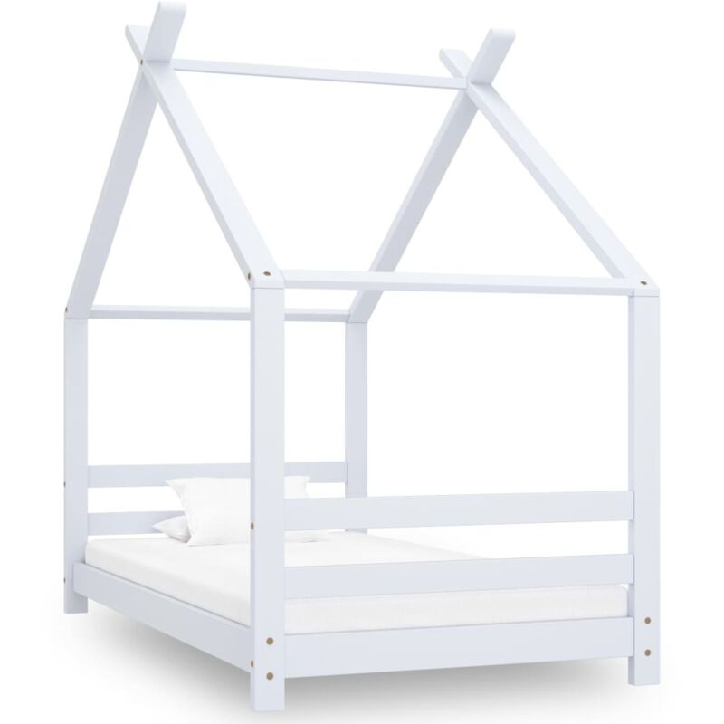 Vidaxl - Cadre de lit d'enfant Blanc Bois de pin massif 80x160 cm