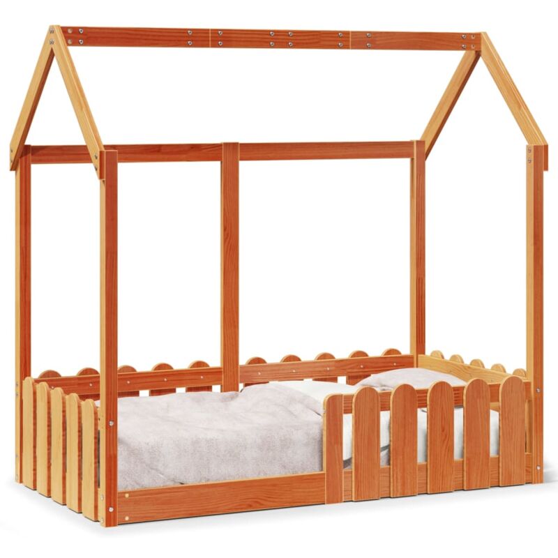 Vidaxl - Cadre de lit d'enfants forme de maison 70x140cm bois pin massif