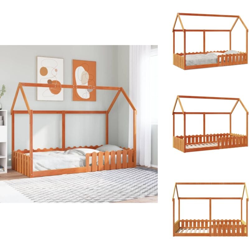 Cadre de lit d'enfants forme de maison sans matelas 90x190 cm - Cadre De Lit En Forme De Maison Pour Enfants - Cadres De Lit En Forme De Maison Pour