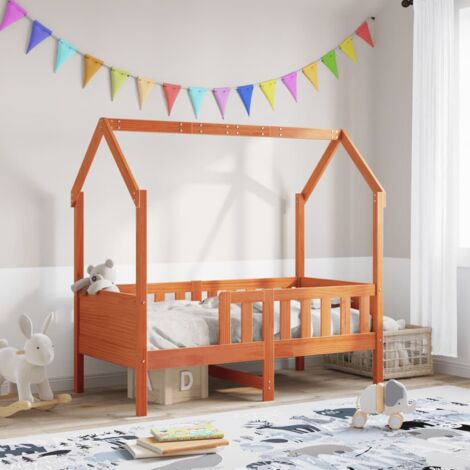 Cadre de lit d'enfants forme de maison sans matelas-Structure de lit pour enfant pin 502565