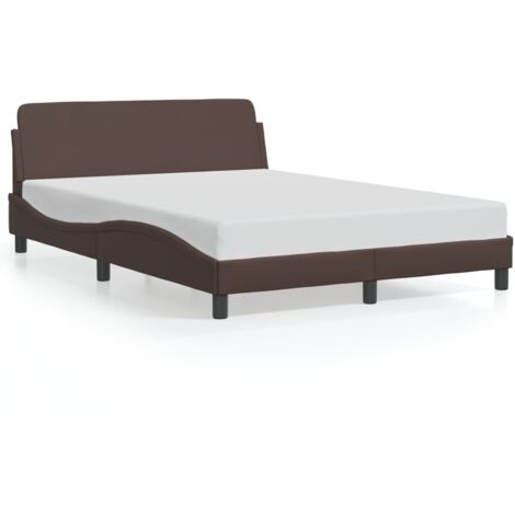 Cadre de lit Dover marron 120x200 cm similicuir vidaXL
