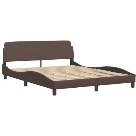 Cadre de lit Dover marron 160x200 cm similicuir vidaXL