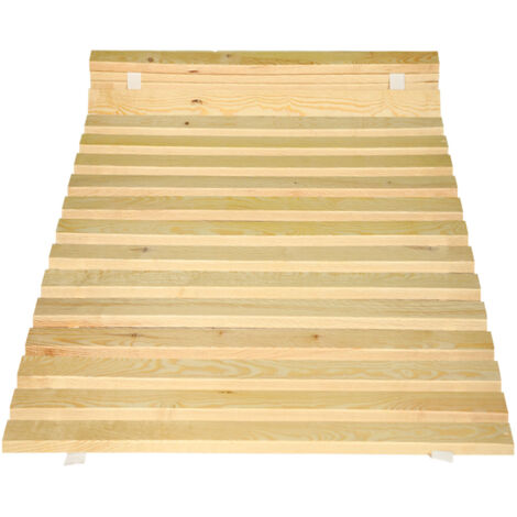 Cadre de lit en bois à lattes avec sangles pour matelas 80 x 200 cm