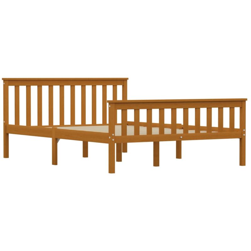 Vidaxl - Cadre de lit sans matelas marron miel pin massif 140x200 cm
